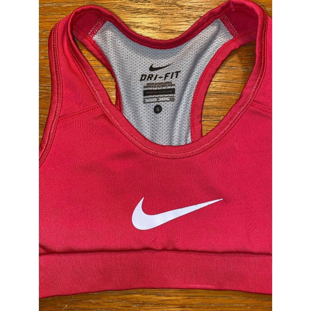 Nike Dri-Fit Womens Racerback Sports Bra S Pink - Picture 2 of 3